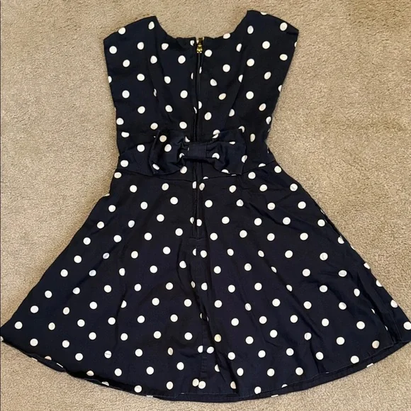 Kate Spade Kids Dress in Navy with White Dots - Picture 4 of 8